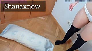 18yo teen thief gives blowjob deepthroat spank and swallow in costume