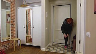 redhead lets step daddy fuck her tight pussy in heels 😍