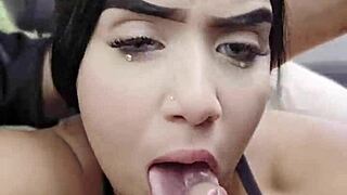 Crazy Latina Student Does Something Wild While Driving