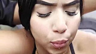 Crazy Latina Student Does Something Wild While Driving