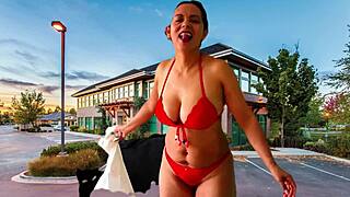 stripping and masturbating in the parking lot with toys and moaning