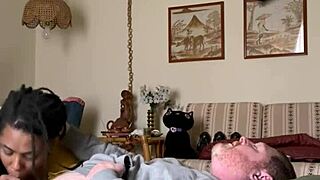 yo, this ebony amateur craves sucking cock in bedroom