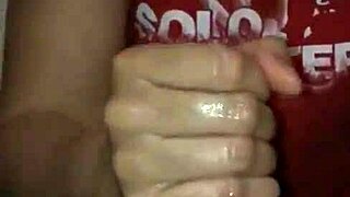 Big cock strokes huge load