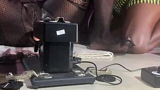 pussy machine operator makes milf squirt with huge toy