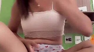 novinha in outdoor public latina scene.