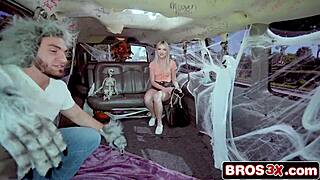 red riding hoe says, i ditch costume for rough ride with wolf