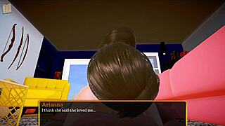 my new family 475 - that teen brunette with big tits playing games and getting her ass fucked