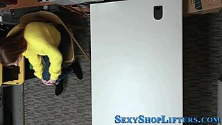 busty blonde teen caught stealing