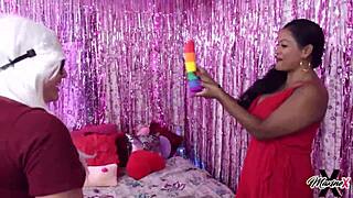 Latina CRUSH Brock MASTURBATES With VIBRATOR At COLLEGE PARTY