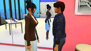 I fuck the Cinderella MILF hard in the shoe store