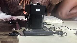 pussy machine operator makes milf squirt with huge toy