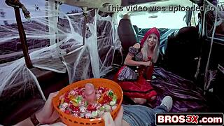 red riding hoe says, i ditch costume for rough ride with wolf