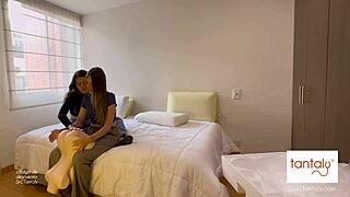 scarlett and chanel play with new tantaly fuck doll