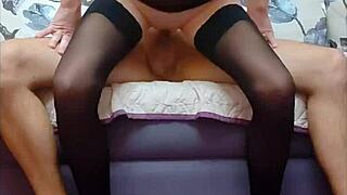 Couple fucks in beautiful lingerie