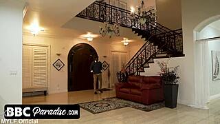 wife rides big cock in cowgirl and doggystyle handjob