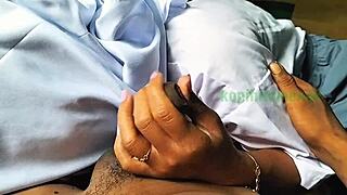 Indo Teen Girl Learns Intense Handjob Skills Outdoors with Friend