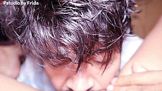 i give oral to sexy mexican frida, she cums hard