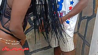 new girl from lagos fucks outdoors with shaking orgasm