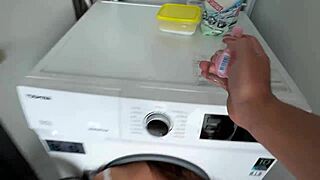 Stuck in the washing machine, stepsis? Ok, I'm getting my dick out for a hard fuck 😏