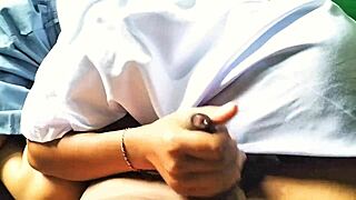 Indo Teen Girl Learns Intense Handjob Skills Outdoors with Friend