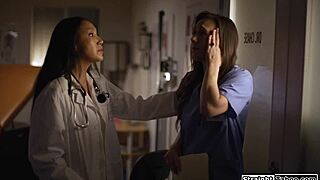 latina doctor seduces nurse to comply to stay out of trouble