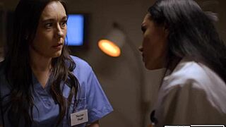 latina doctor seduces nurse to comply to stay out of trouble