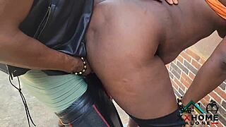 the naughtiest slutty queen gets rough doggy from a huge cock, ending with cum on her face