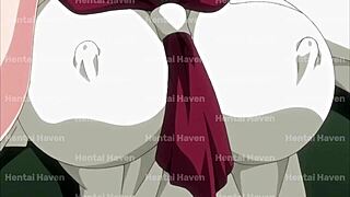 Stepsister Bends Over for Monster Cock Stretching and Creampie in Doggystyle