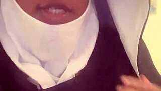 Nun Hazelnut enjoys a treat on this Halloween night with spooky fun