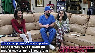 Solana's first gynecological exam behind the scenes