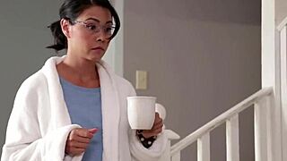 amateur girl teasing ginger's natural curves with gentle licks.