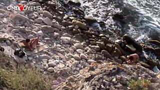 Horny chick exclaims, Yes! as stranger fucks her on the beach!