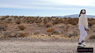 A curvy slut with big tits swears dirty in english during a hard anal