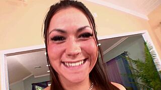 Kandi Milan SLIDES Dick Into Tight Shaved Pussy.