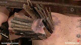 Huge Boobs Lesbian Slave Tormented in BDSM Group