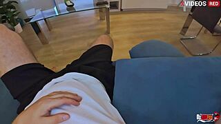 i got excited seeing stepmothers naked ass and want to fuck her on couch and cum in mouth