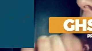 Cute petite brunette surprises with deepthroat at gloryhole