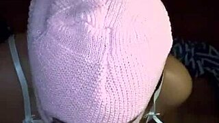 Whoa, this masked baddie is deepthroating that huge BBC in curly lingerie 😈 next door style.