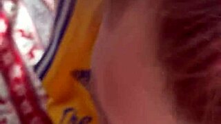 thick redhead enjoys big black cock at home