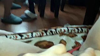 to the sounds of very wet flowing pussies, we cum three times at the same time?