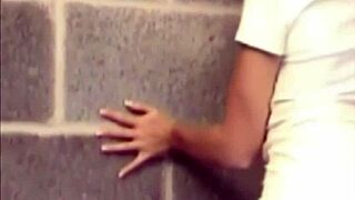 Cute Brunette In PVC Nurse Uniform Strips!