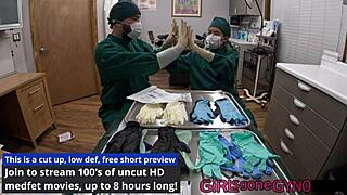 Behind the scenes with doctors trying on gloves