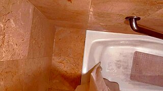 Caught my stepsister masturbating in the bath, isn't she a pretty whore?