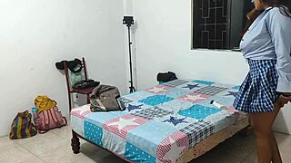 intriguing contrast between young student and experienced whore at 18