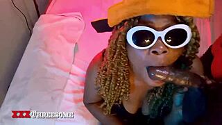 Threesome with Hijab Roommate in Dorm Setting