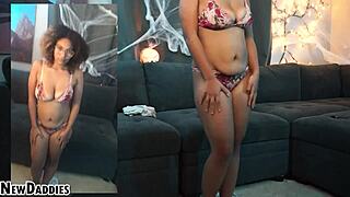 Shy Black Teen Gets Face Fuck