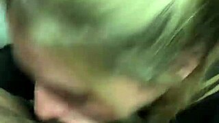 She sucks my cock in the cinema's public bathroom