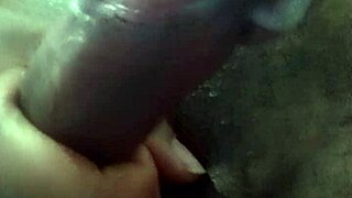 Amateur cumshot in the shower.