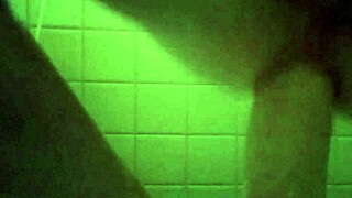 I'm pleasuring myself with huge dildo insertion