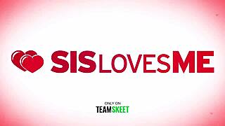 Stepsister claims stepbrother's virgin cock for herself in taboo encounter